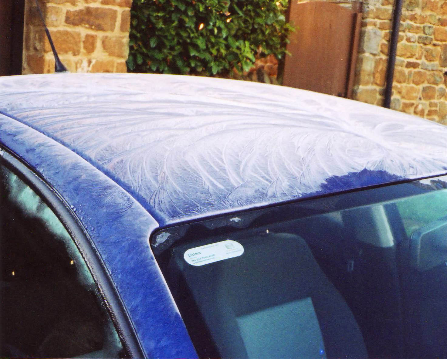 Frost on the car