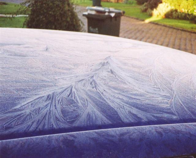Frost on the car